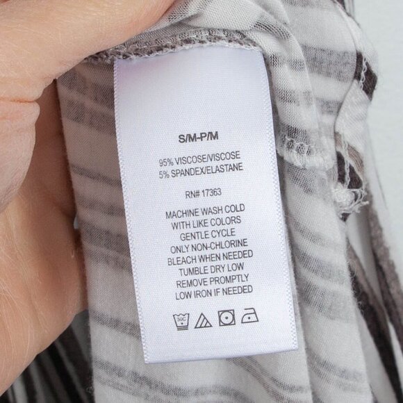 H Halston Striped Wrap Midi Dress Women's Size Small - Picture 5 of 7